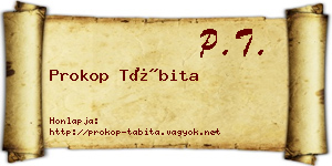 Prokop Tábita névjegykártya